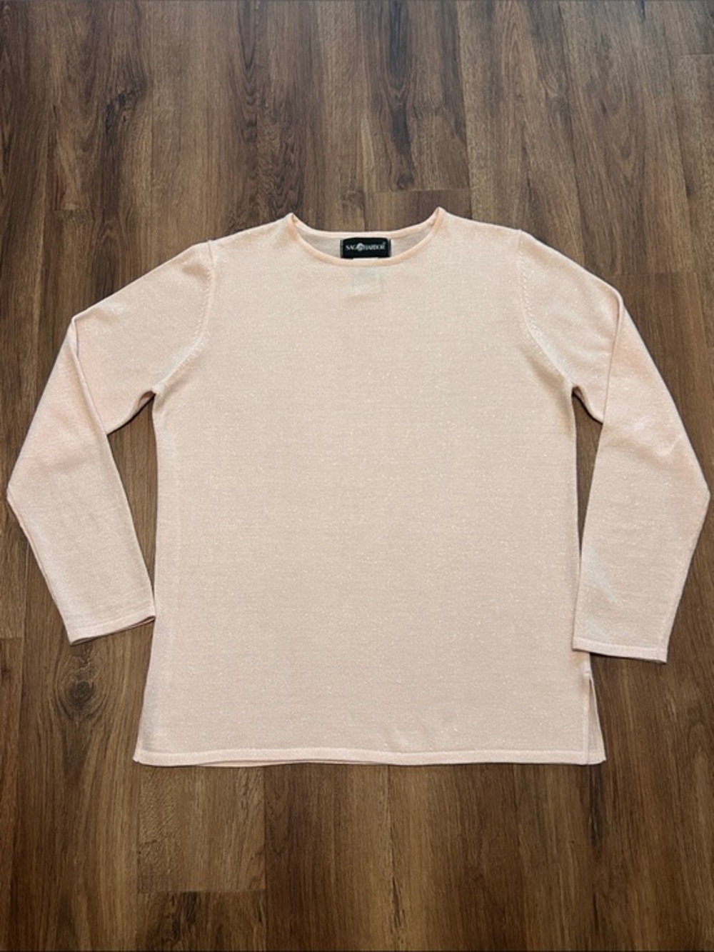 Sag Harbor Pink Sparkle Sweater Medium M